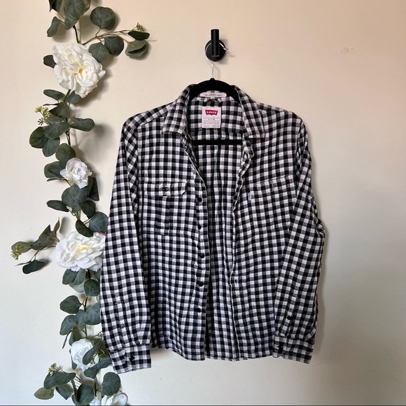 💚 Levi’s Checkered Flannel - Picture 1 of 8